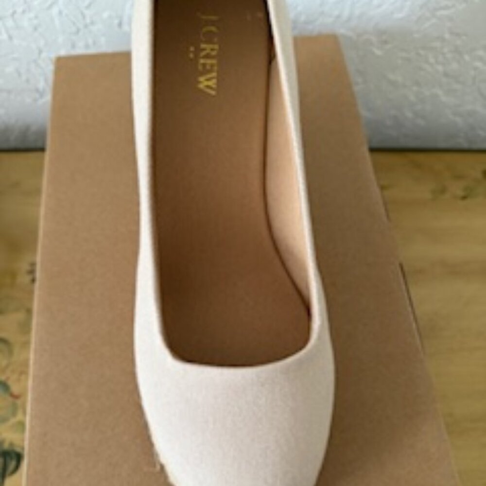 J. Crew Factory - Canvas Espadrille Wedge - Size 8 1/2 - Flax